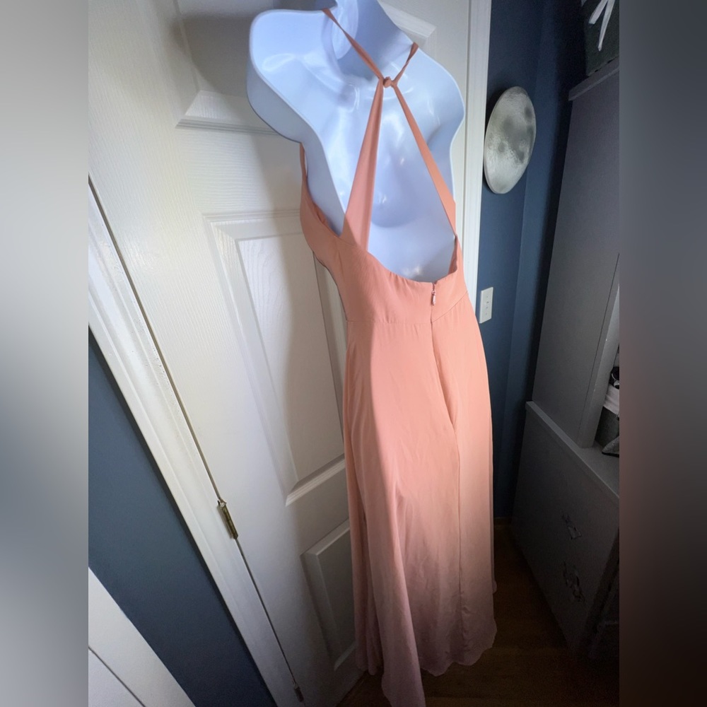 Azazie Coral Backless Dress - Picture 16 of 16